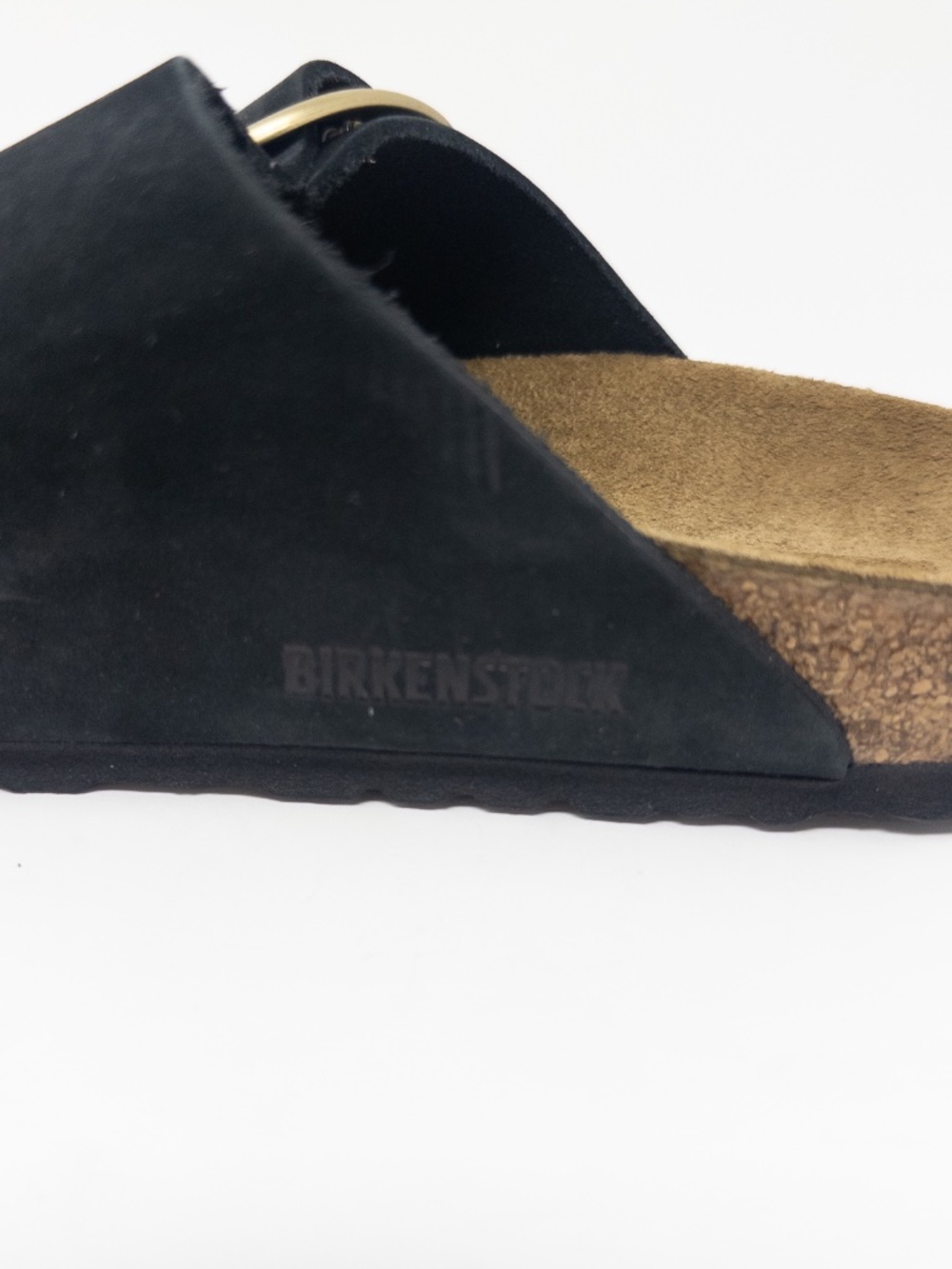 Birkenstock Arizona Big Buckle Black Gold Size 38 Narrow - Picture 3 of 6